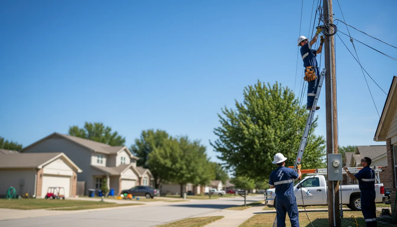 Residential electrician providing installation services in Wyandotte, OK